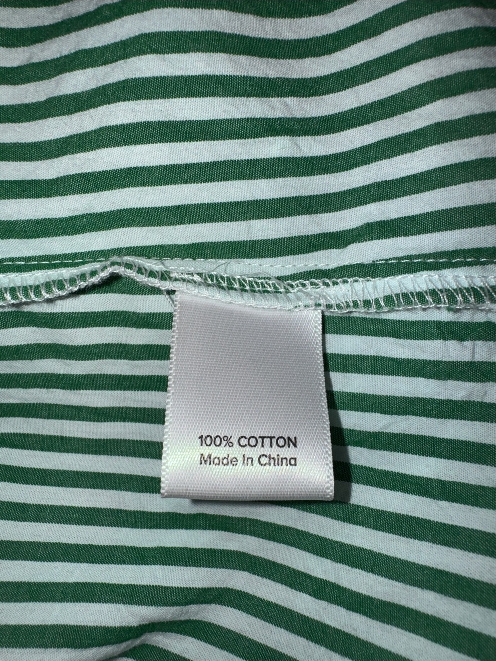 Evereve Green and White Striped Button-Up Shirt - Picture 7 of 8